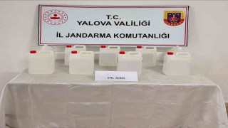 Yalovada kargoyla yollanan 45 litre etil alkol ele geçirildi