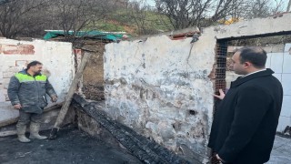 Yanan otelde tadilat başladı