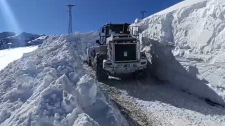 Yüksekovada 3 metrelik karla zorlu mücadele