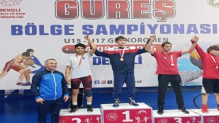 Yunusemreli güreşçiler yılın ilk madalyalarını Denizlide aldı