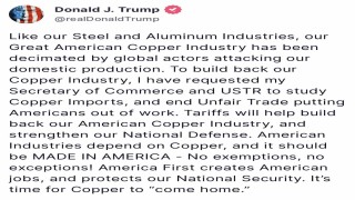 ABD Başkanı Trump, şimdi de bakır ithalatına karşı harekete geçti