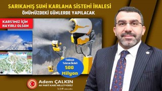 Adem Çalkından Sarıkamışa Suni Karlama Tesisi Müjdesi