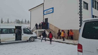 Adıyamanda eğitime kar engeli