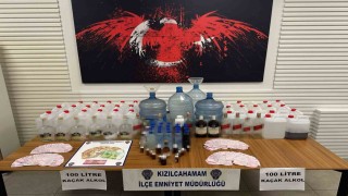 Ankarada kaçak alkol operasyonu: 2 gözaltı