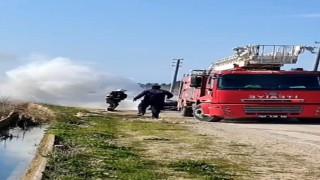 Antalyada seyir halindeki otomobil alev aldı