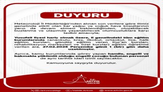 Artvinde eğitime 6ncı kez ara verildi