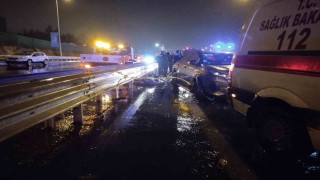 Ataşehirde zincirleme trafik kazası :1 ölü, 2 yaralı