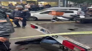 Aynasını kıran motokuryenin üzerine aracını sürdü: O anlar kamerada