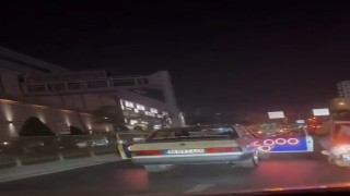 Bahçelievlerde asker eğlencesi yapan gruptan trafikte tehlikeli hareketler