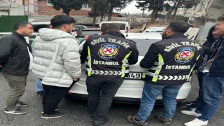 Bahçelievlerde trafiği tehlikeye atan konvoyundakiler yakalandı