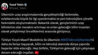 Bakan Tekin: Milli teknoloji hamlesini daha ileriye taşıyacağız