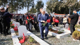 Bakanlar Hatayda Deprem Şehitliğinde acılara ortak oldu