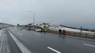 Balıkesirde İstanbul-İzmir Otoyolunda peş peşe kaza: 2 yaralı