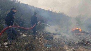 Barakada başlayan yangın ormana sıçramadan söndürüldü