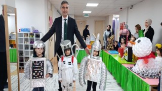 Bayburtta dönüşüm malzemelerinden yapılan ürünler sergilendi