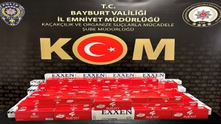 Bayburtta kaçak 20 bin adet boş makaron ele geçirildi