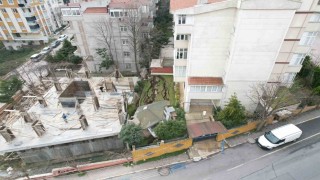 Beylikdüzünde inşaat sırasında binanın istinat duvarı çöktü