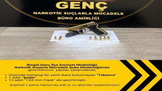 Bingölde tabanca ele geçirildi