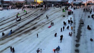 Binlerce Düzceli doğal kayak pistinde buluştu