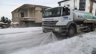 Canikte kar temizleme çalışmaları