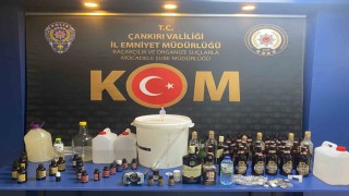 Çankırıda 50 litre sahte alkol ele geçirildi