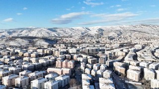 Çankırıda kar manzarası dronla havadan görüntülendi