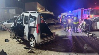 Çerkezköyde feci kaza kamerada: 6 yaralı