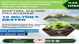 Çiftçilere Bireysel Sulama Sistemleri Hibe Başvuruları başladı