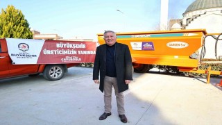 Denizli Büyükşehirden Honazlı üreticilere gübre römorku desteği