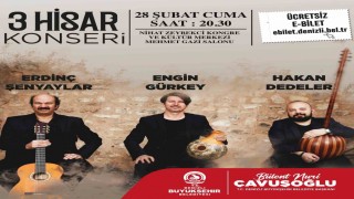 Denizlide 3 Hisar grubu müzikseverlerle buluşacak