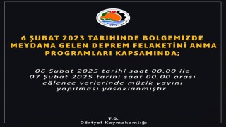 Dörtyol Kaymakamlığı’ndan 6 Şubat Hassasiyeti