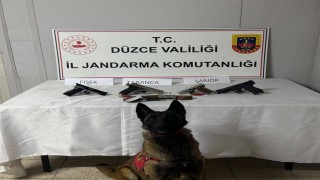Düzcede 5 adet ruhsatsız tabanca ele geçirildi