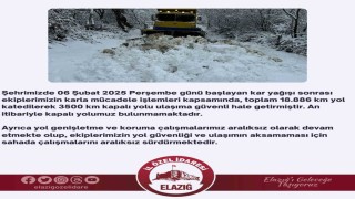 Elazığda kapalı köy yolu kalmadı