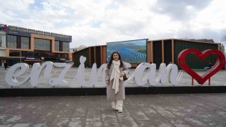 Erzincanlı şarkıcı Simge Şahin Ergan Dağında klip çekti
