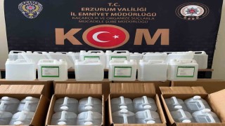 Erzurumda 350 litre sahte etil alkol ele geçirildi