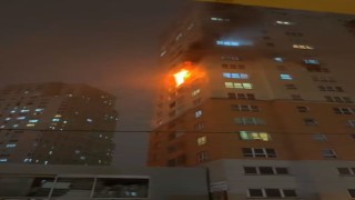 Esenyurtta 26 katlı binada korkutan yangın