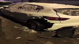 Esenyurtta alkollü sürücü park halindeki 7 araca çarptı: Mahalleliden meydan dayağı kamerada