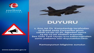 Eskişehir için sonic patlama sesi uyarısı