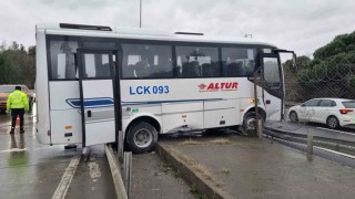 İstanbul Eyüpsultan’da Servis Kazasında Şoför Yara Almadan Kurtuldu
