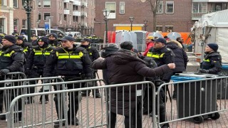Galatasaray taraftarı, Alkmaar şehir merkezinde toplandı