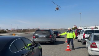 Gaziantepte cayrokopter destekli denetimlerde 5 araç trafikten men edildi