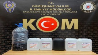 Gümüşhanede sahte içki operasyonunda 1 kişi yakalandı