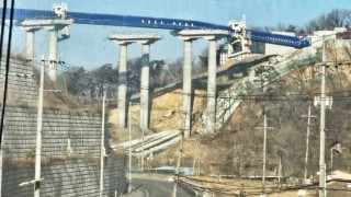 Güney Koredeki otoyol inşaatında facia gibi kaza