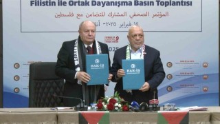 HAK-İŞ ve Lünban işçi sendikası CGTLden Filistine destek toplantısı