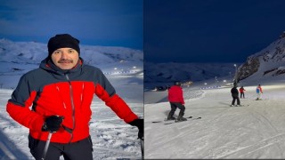 Hakkaride kayak merkezi ışıklandırıldı: Gece kayak keyfi başladı