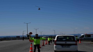 Hatayda Cayrokopter ile trafik denetimi