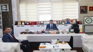 Iğdır Meteoroloji Bölge Müdür Yardımcısı Zekeriya Domaçtan Rektör Almaya veda ziyareti