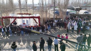 Iğdırda kış mevsiminin güzel geçmesi bahçe düğünlerine ilgiyi artırdı