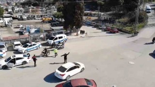 İskenderunda trafik kazalarını azaltmak için dron destekli trafik denetimi