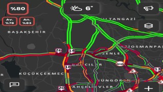 İstanbulda trafik yoğunluğu yüzde 80e ulaştı